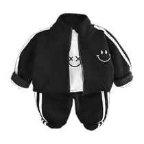 Yibeitong baby clothes spring and autumn boys jackets casual baseball uniforms three-piece set autumn clothes for one-year-old boys