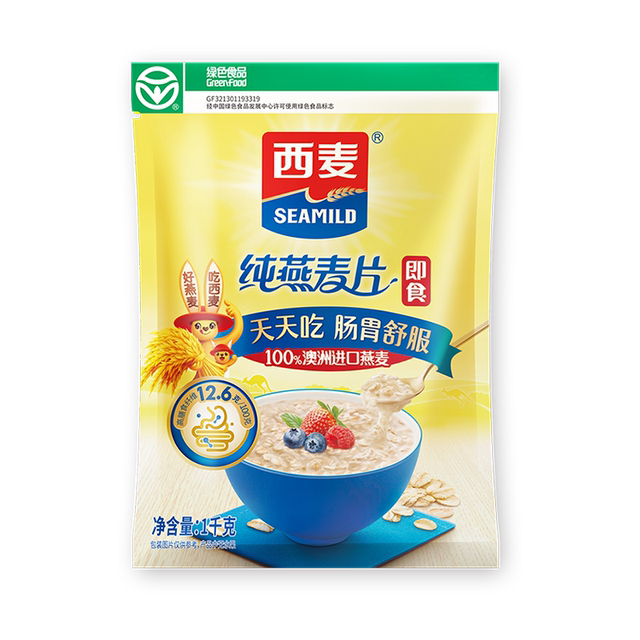 Simai pure oatmeal 3kg high dietary fiber ready-to-eat ready-to-eat nutritious and healthy breakfast food for lazy people