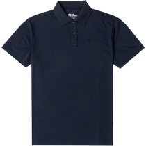 JackWolfskin wolf claw short-sleeved mens summer new outdoor breathable lapel T-shirt business casual POLO shirt