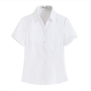 高级感白衬衫女短袖新款2025夏职业正装高棉衬衣时尚气质长袖上衣