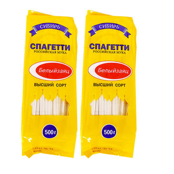 Russian Snow Rabbit Salt-Free Noodles Made from Russian Imported Wheat Flour, Bagged Instant Healthy Breakfast 320g