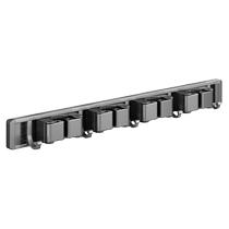 Gun ash mop wall-mounted clip mobile hook punch-free bathroom toilet storage artifact wall broom holder