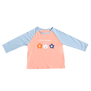 Children's bottoming shirt girls long-sleeved T-shirt baby autumn top pure cotton fashionable spring and autumn 2023 new Korean version t-shirt