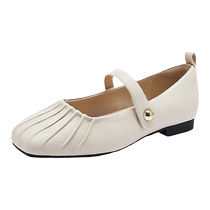 Daphne flat Mary Jane womens shoes super soft evening shoes French style non-tiring small heels silver single shoes for women summer