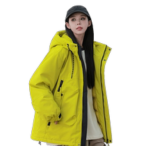 Workwear light and thin down jacket mens winter thickened warm parka hooded jacket Jiujiang retro winter clothing couple model