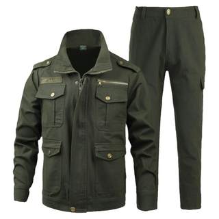 纯棉加厚斜纹电焊工服防烫耐磨劳保服工作服男套装秋冬季工地工装