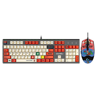 Dalyou lk165 wired mechanical keyboard pbt logitech g102 mouse gundam mario gengar keyboard and mouse set