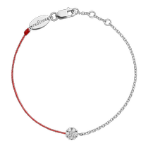 (Self-operated) redline So Illusion0 1 carat white gold half rope half chain womens bracelet 20j B