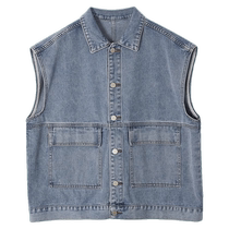 Denim vest jacket for women spring and autumn new versatile loose Korean style lazy style sleeveless vest vest vest top