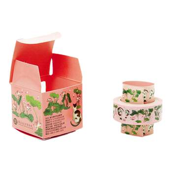 Taipei Palace Museum Creative Cultural Souvenir Lotus Cat Washi Tape DIY Journal Pattern 1 Pack