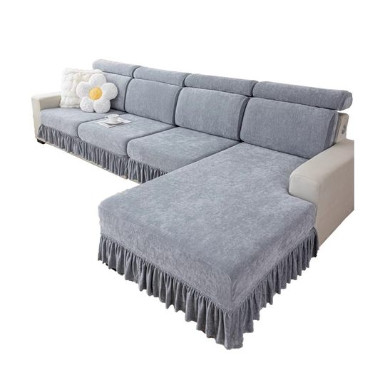 Chenille elastic sofa cover anti-slip sofa seat cushion