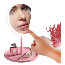 LED makeup mirror with light desktop student female fill-in light portable small mirror dormitory desktop folding portable makeup mirror