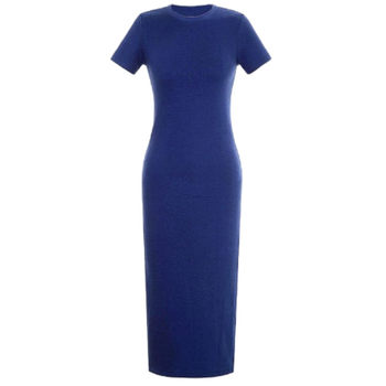 Pleated belly-covering bottoming skirt with round neck and hip-covering