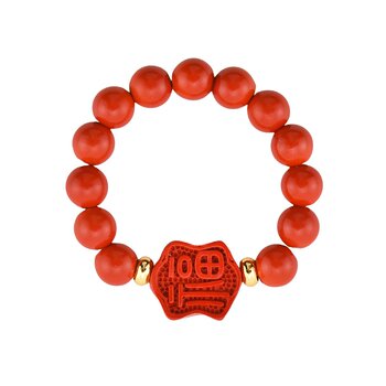 Cinnabar ring women's blessing ring new year gift