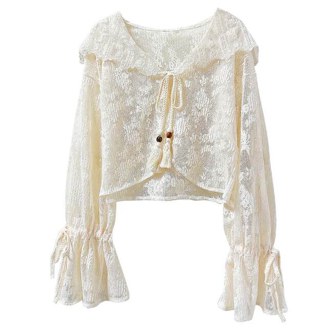 Yunzole ຕົ້ນສະບັບແບບ fairy lace jacket ປ້ອງກັນແສງແດດ