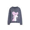 Desigual25 new autumn and winter dog jacquard embroidered heather gray women's sweater