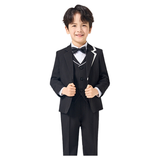 罗蒙儿童西装套装男童英伦帅气钢琴演出服主持人礼服花童婚礼西服