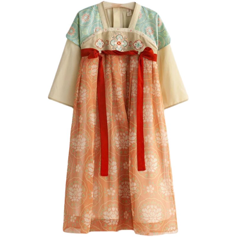 <Qionglou> Hanfu Girls Spring and Autumn Style Underskirts Children's Dunhuang Ancient Style Ethnic Costumes Chinese Style Ancient Costumes Underskirts