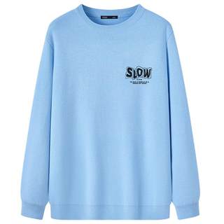 TEEK浅蓝色超好看毛衣男保暖内搭打底毛衫青少年秋季针织衫线衣潮