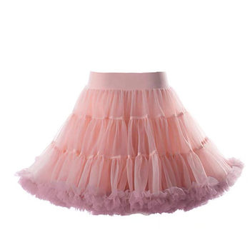 ພາສາຝຣັ່ງ Q.cutians ເດັກນ້ອຍ tutu skirt ເດັກນ້ອຍຍິງເດັກນ້ອຍ Princess ເຄິ່ງຫນຶ່ງຂອງ gauze tutu skirt ຂອງຂວັນວັນເກີດຄັ້ງທໍາອິດ