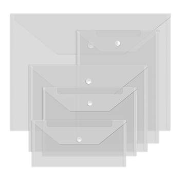 A3 extra thick file bag large capacity insert transparent snap bag a5 plastic file bag waterproof stationery student information bag a4 test paper storage bag folder office supplies official bag wholesale