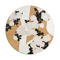 Formaldehyde-free antibacterial and glue-free round flower carpet for bedroom bedside and living room high-end French Saipos Qingshan Meisu
