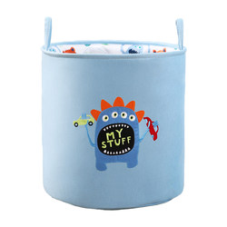 Cartoon embroidery storage barrel children's plush toy storage basket storage basket increases the dirty clothes basket