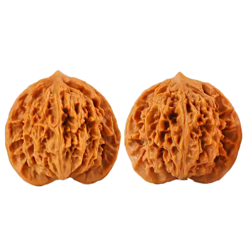 文玩核桃三角闷尖白狮子头古玩手玩老树粗筋小尺寸手捻盘玩手把件