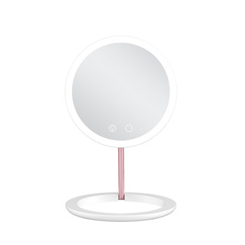 Folding makeup mirror desktop travel mirror with light led