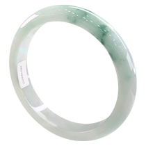 (Self-operated) Qianyu Shiguang Burmese natural A-grade jade ice-moist and floating flowers refreshing and delicate old jade bracelet