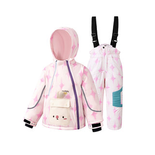 KK树儿童滑雪服保暖男女童分体滑雪衣裤三防初学者防摔25新款冬季