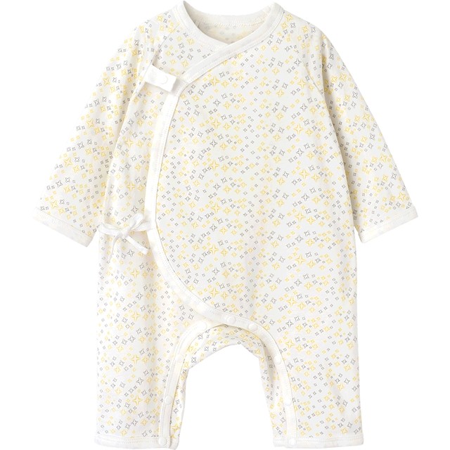Ying's baby khaki pure cotton crawling suit for all seasons