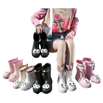 Adult Rain Shoes Woman 2024 New small Fragrant Wind Waterproof Set Shoes Non-slip Cartoon Cute Rain Boots Woman wearing LYF