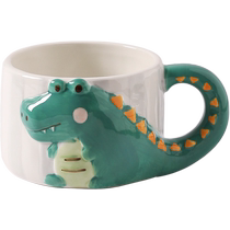 Kawashimaya crocodile mug underglaze color household ceramic cup childrens cute milk breakfast coffee cup water cup