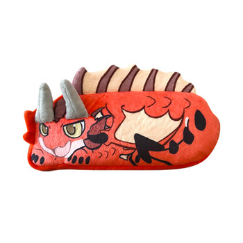 The cute and large-capacity xiaolong pencil case lying on the table