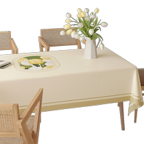 Printed lambskin simple pastoral style tablecloth oil-proof and waterproof no-wash rectangular tablecloth for home gatherings