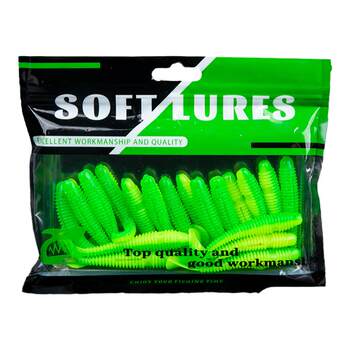 Luya fake bait t-tail soft bait set curling tail spiral
