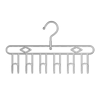 Wardrobe hook stainless steel multi-function storage rack