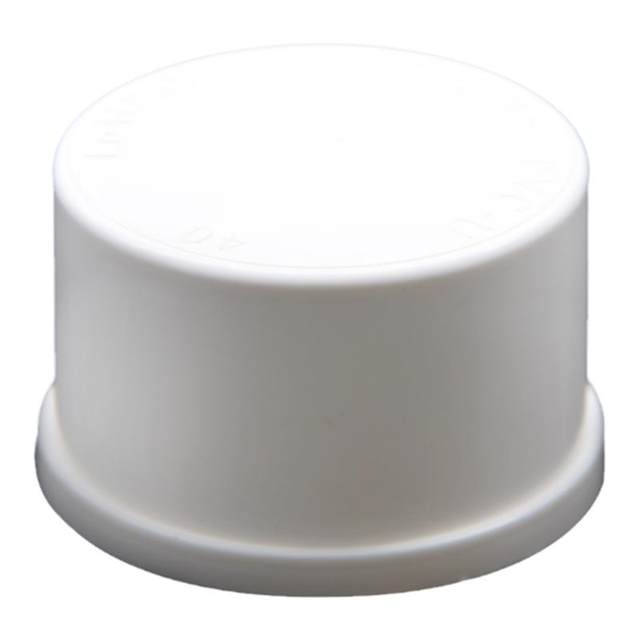 White tube cap pipe PVC plastic water pipe plug