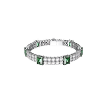(Chinese Valentines Day gift) Swarovski Matrix Tennis green bracelet bracelet for couples light and luxurious