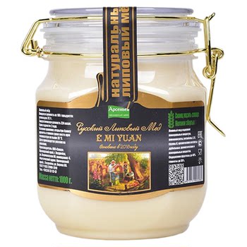 Russian honey source russian national pavilion original imported honey linden tree honey ready to drink 0 fat natural crystallized snow honey