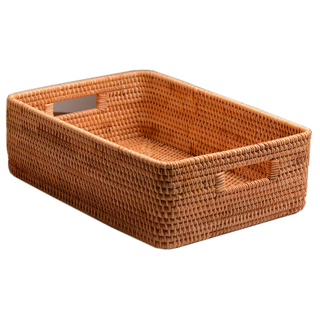 Vietnamese solid wood American style high-end rattan storage basket