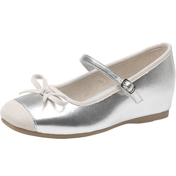 Dadong marie jane shoes french shallow mouth square-toe leather shoes