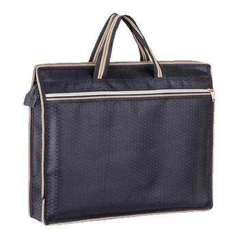 Briefcase canvas handbag document bag portable zipper bag document bag waterproof handbag men's and women's oxford cloth briefcase storage business office conference training class materials customization