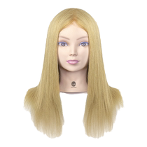CHUANSHANG head model full real hair model hair dyeing and perming styling updo braided hair evening makeup dummy head doll head