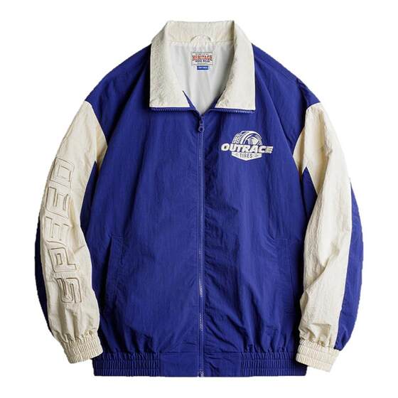 Madden workwear American style patchwork contrasting color racing jacket