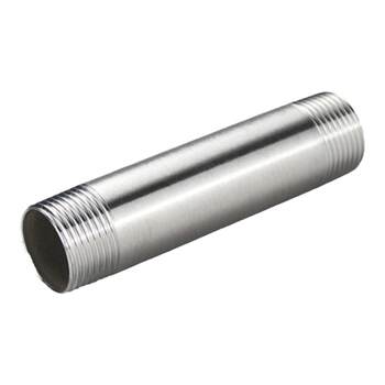 304 Stainless Steel Extended 250mm Pipe with External Thread, High Temperature Resistant Round Pipe, Thickened Double-Ended Threaded External Thread 1/2 Inch Extension Pipe