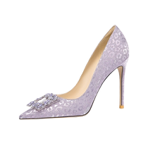 Lily Wei High Heel Womens 18 Years Old Coming of Age Ceremony Temperament Celebrity Stiletto Womens Single Shoes Small Size 313233 with Skirt