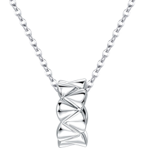CRD PT950 platinum necklace tapered faceted platinum necklace geometric ring womens necklace