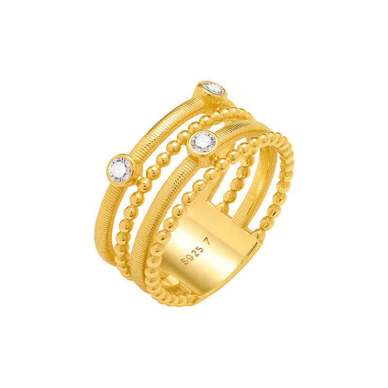 MITHAOL multi-layer retro ring for women, niche design, high-end, temperament and versatile, middle-aged ring for women
